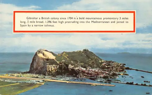 B206 Gibraltar General View Vintage Postkarte