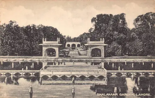 B205 Pakistan Shalamar Garden Lahore Vintage Postkarte