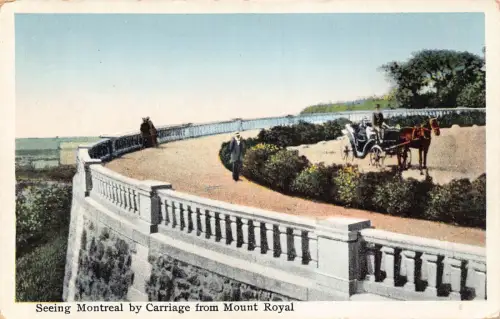 B203 Kanada sieht Montreal mit der Kutsche vom Mount Royal Vintage Postkarte