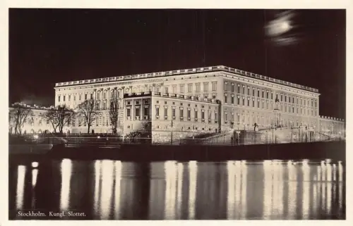 B203 Schweden Stockholm Kungl Slottet RPPC Vintage Postkarte