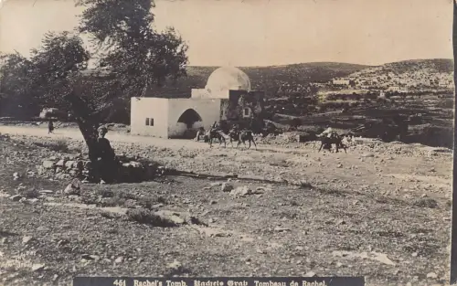 B200 Israel Jerusalem Rachels Grab Echtfoto Vintage Postkarte