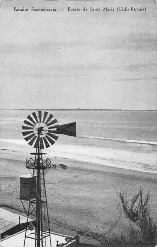 B195 Spanien Parador Fuenteravia Puerto de Santa Maria Vintage Postkarte