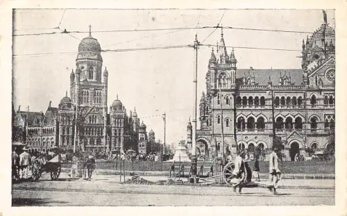 B201 Indien Das Zentrum von Bombay Vintage Postkarte