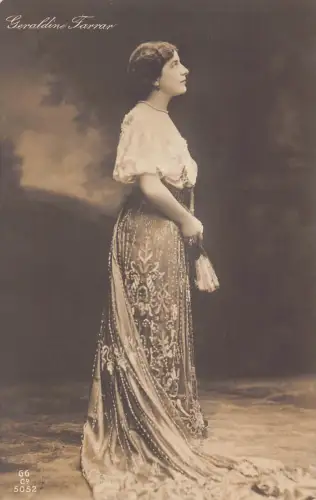 B194 Amerikanische Sängerin 1907 Gudrun Hildebrandt Vintage Postkarte