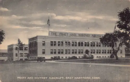 B186 US Connecticut Pratt and Whitney Aircraft East Hartford Vintage Postkarte