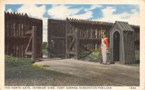 B185 USA 1952 North Gate Fort George Niagara on the Lake Guard Postkarte