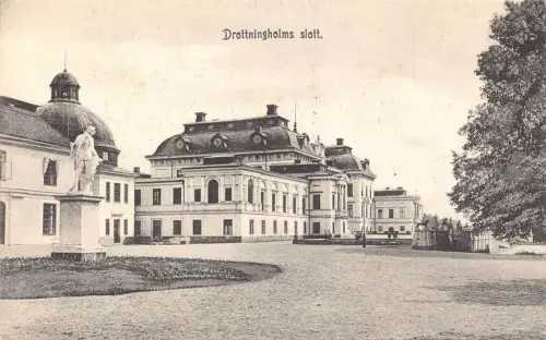 B206 Schweden Drottningholms Slot Palace Vintage Postkarte