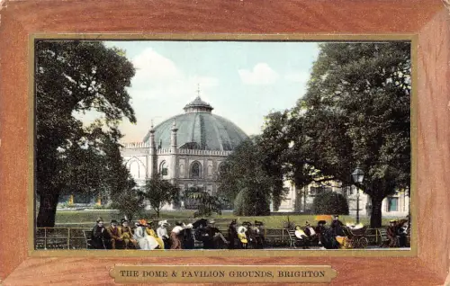 A921 England 1907 Kuppel- und Pavillongelände Brighton Passepartout Postkarte