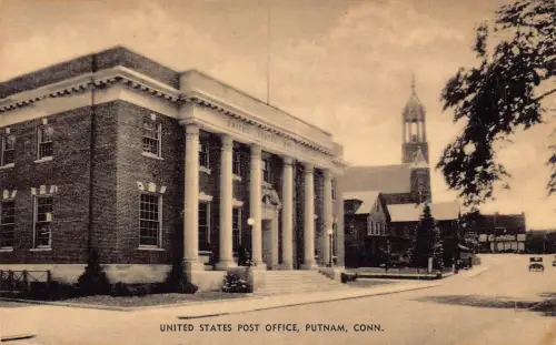 A922 US Post Office Putnam Connecticut Vintage Postkarte