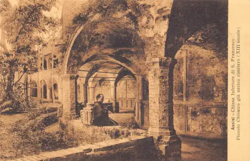 A923 Italien Assisi Chiesa Inferiore di S Francesco Vintage Postkarte