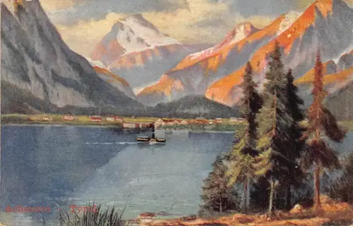 A923 Österreich Achensee Tirol See Vintage Postkarte