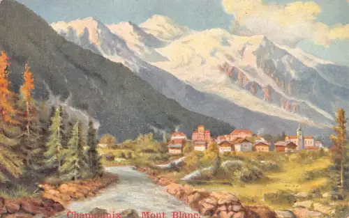 A923 Schweiz Chamonix Mont Blanc Vintage Postkarte
