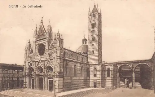 A923 Italien Siena Kathedrale Vintage Postkarte