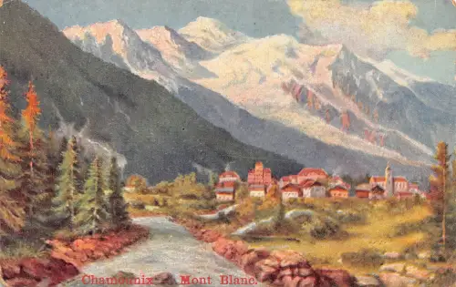 A923 Schweiz 1914 Chamonix Mont Blanc Vintage Postkarte
