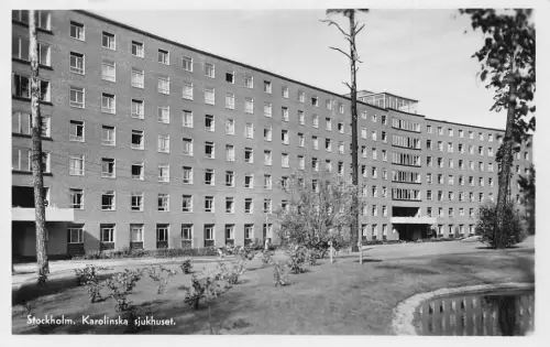 A923 Schweden Stockholm Karolinska Sjukhuset RPPC Vintage Postkarte