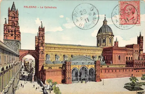 A924 Italien 1911 Palermo Kathedrale Vintage Postkarte