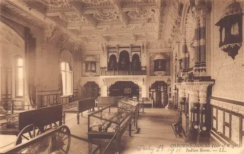 C022 Frankreich, Osborne-House Isle of Wight Indian Room 1911 Vintage Postkarte