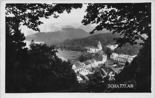 A924 Tschechien Schatzlar Zacler Gesamtansicht RPPC Postkarte