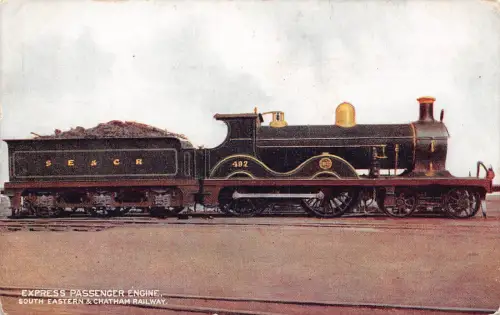 A925 Steam Train Express Passenger Engine S Eastern Chatham Railway Postkarte