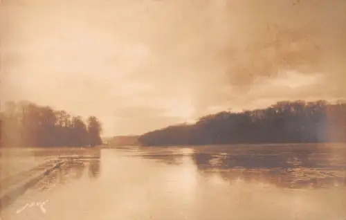 C023 Frankreich, Versailles Le Grand Canal au fond Schloss Vintage Postkarte