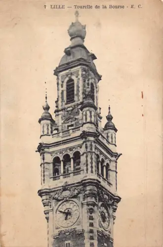 C024 Frankreich, Lille Tourelle de la Bourse Vintage Postkarte