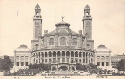 C025 Frankreich, Paris Palais du Trocadero Vintage Postkarte
