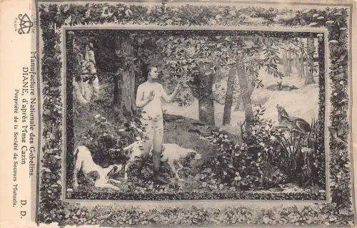 C025 Frankreich, Manufacture Nationale des Gobelins Vintage Postkarte