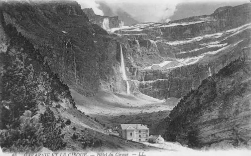 C023 Frankreich, Gavarnie et le Cirque Hotel du Cirque Postkarte