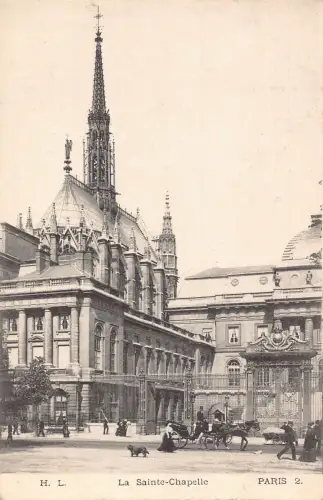 C025 Frankreich, Paris La Sainte-Chapelle Vintage Postkarte