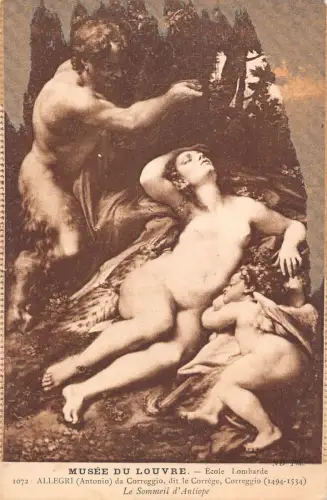 C025 Frankreich, Paris, Musee du Louvre Le Sommeil d'Antiope Vintage Postkarte