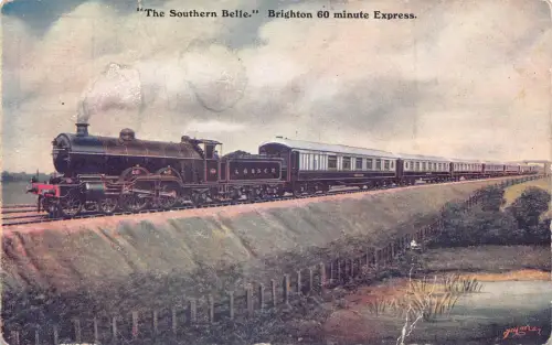 A925 Dampfzug The Southern Belle Brighton 60 Minuten Express Postkarte