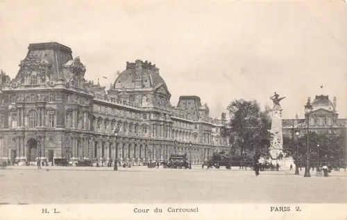 C025 Frankreich, Paris Cour du Carrousel Vintage Postkarte