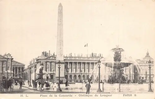 C025 Frankreich, Paris Place de la Concorde Vintage Postkarte