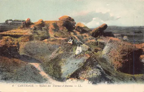 A929 Tunesien Karthago Ruines des Thermes d'Antona Vintage Postkarte