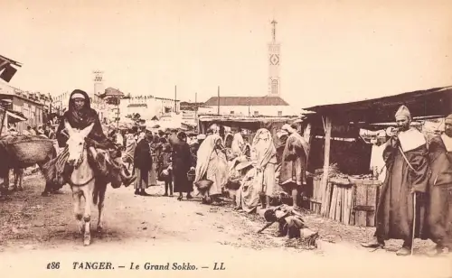 A929 Marokko Tanger Grand Socco Esel Ureinwohner Ethno Postkarte