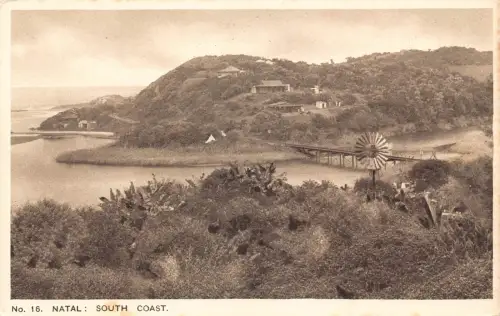 A930 Südafrika Natal Südküste Vintage Postkarte