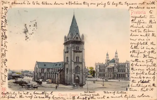 A930 Südafrika 1903 Church Square Pretoria Vintage Postkarte
