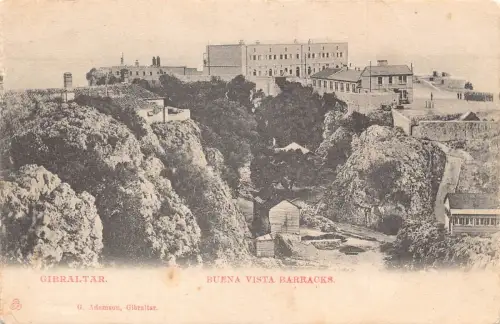 A931 Gibraltar Buena Vista Kaserne Vintage Postkarte