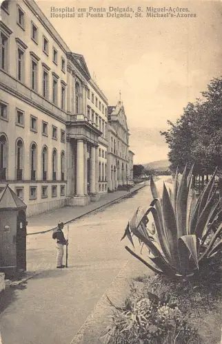 A933 Portugal Krankenhaus Ponta Delgada St Michael Azoren Vintage Postkarte