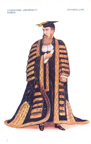 A933 Cambridge University Roben Typen für Kanzler Postkarte