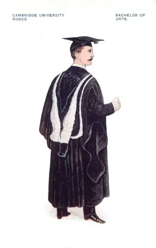 A933 Cambridge University Roben Typen für Bachelor of Arts Postkarte