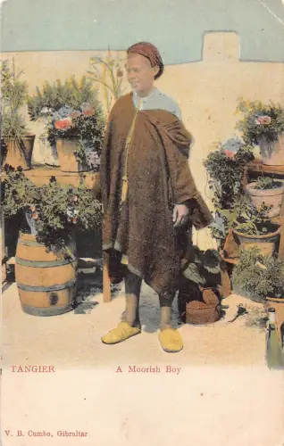 A934 Marokko Mandar Maurischer Junge Tracht Pflanzen Volk Postkarte