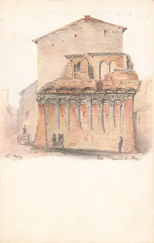 A935 Italien Rom Roma Casa di Cola di Rienzo Haus Litho Vintage Postkarte