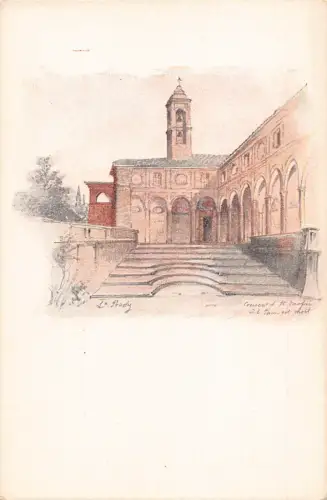 A935 Italien Rom Roma Kloster St. Onofrio Litho Vintage Postkarte
