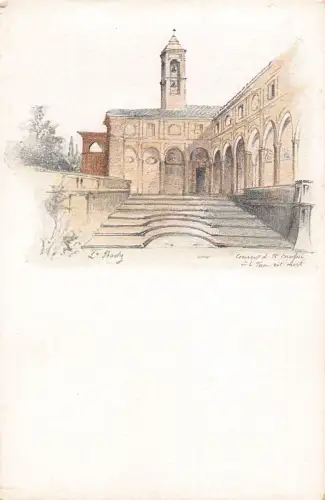 A935 Italien Rom Roma Kloster St. Onofrio Litho Postkarte