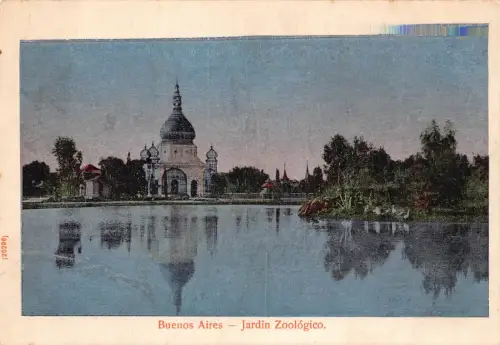 A936 Argentinien Buenos Aires Zoologischer Garten See Vintage Postkarte