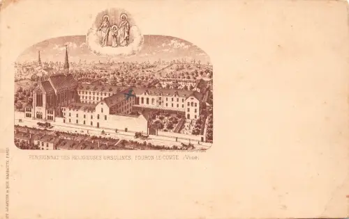 A936 Belgien Pensionnat des Religieuses Ursulines Fouron le Comte Postkarte