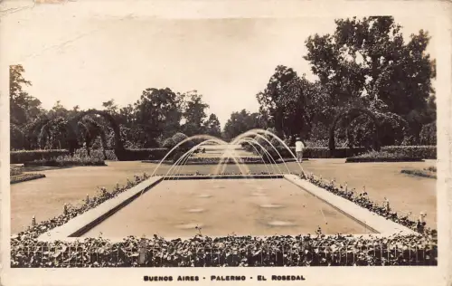 A936 Argentinien Buenos Aires Palermo El Rosedal RPPC Postkarte