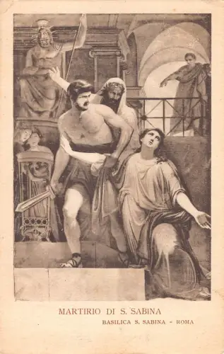 Fresko Martirio di S Sabina Basilika S Sabina in Rom Italien Vintage Postkarte