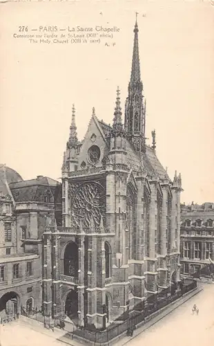 C026 Frankreich, Paris Die Heilige Kapelle Vintage Postkarte